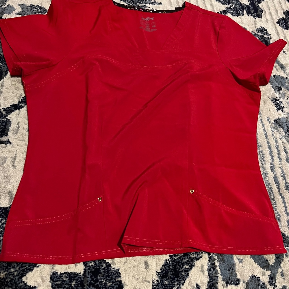 HeartSoul Scrub Top Red (M)